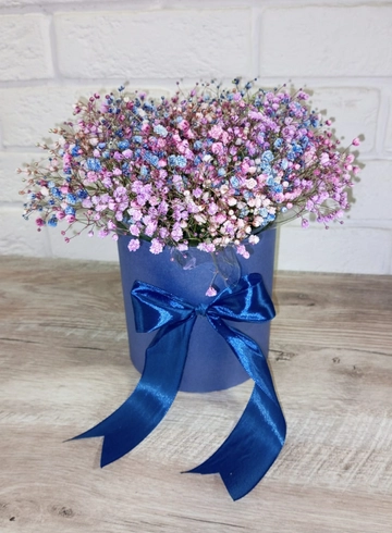 Шляпная коробка «Бисер» от интернет-магазина цветов в 