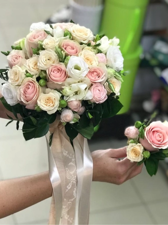 Букет невесты «Ванильное небо» от интернет-магазина цветов в 